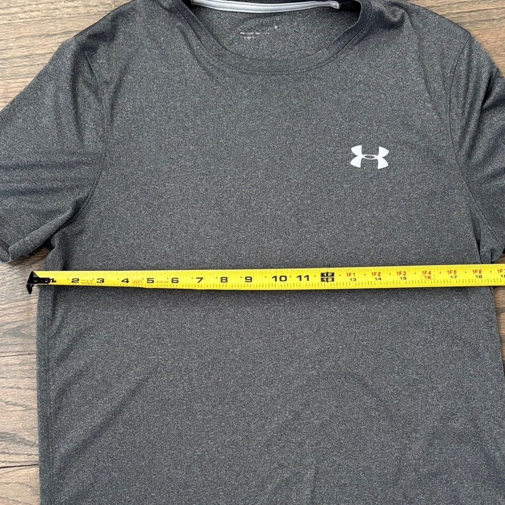 Under Armour Short Sleeve Performance Tee — Dark Gray with White Logo